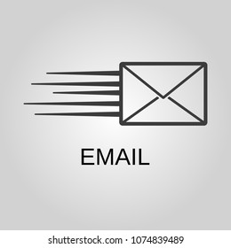 Email icon. Email symbol. Flat design. Stock - Vector illustration