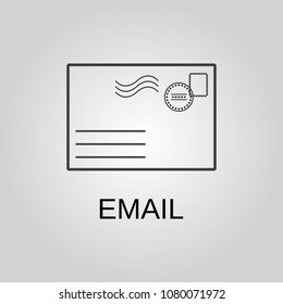 Email icon. Email symbol. Flat design. Stock - Vector illustration
