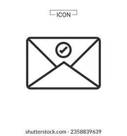 
Icono de correo electrónico. gráficos de símbolos de correo electrónico para colecciones de iconos web
