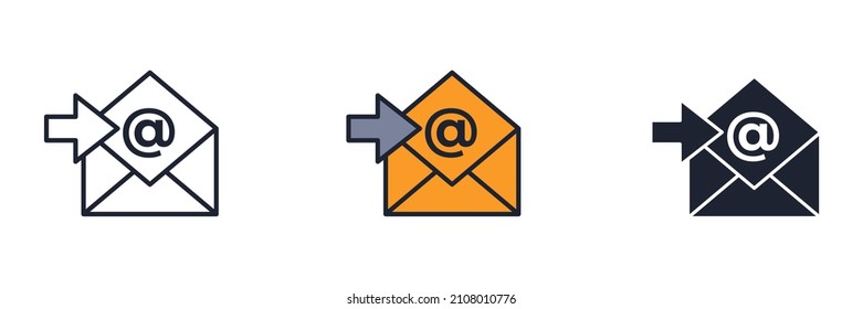E-Mail-Symbol-Vorlage für Grafik- und Webdesign-Kollektion Logo Vektorgrafik