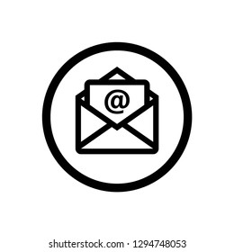 Outline Email Icon Isolated On Grey Stock Vector (Royalty Free) 558785920