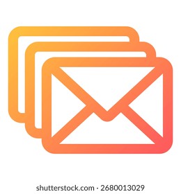 Símbolo de icono de correo electrónico. Ilustración vectorial.