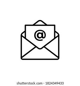 Email icon symbol vector on white background