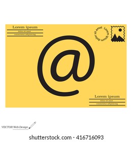 email icon. technology background
