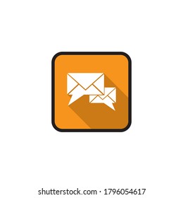 Email icon template flat design