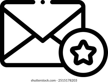 email icon. Thin Linear Style Design Isolated On White Background