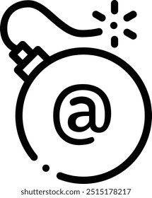 email icon. Thin Linear Style Design Isolated On White Background