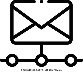 ícone de email. Design De Estilo Linear Fino Isolado Em Plano De Fundo Branco