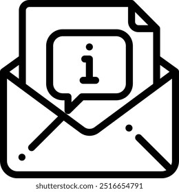 icono de correo electrónico. Diseño De Estilo Lineal Delgado Aislado Sobre Fondo Blanco