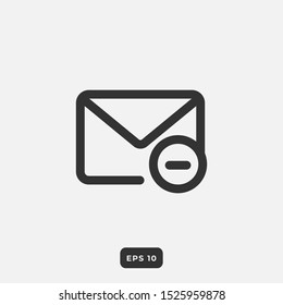 Email Icon in trendy flat style isolated on grey background. Email symbol for your web site design, logo, app, UI. Vector illustration, EPS10.