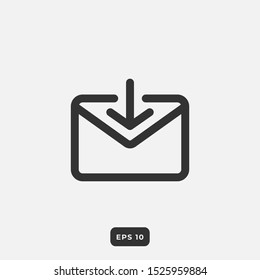 Email Icon in trendy flat style isolated on grey background. Email symbol for your web site design, logo, app, UI. Vector illustration, EPS10.