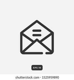 Email Icon in trendy flat style isolated on grey background. Email symbol for your web site design, logo, app, UI. Vector illustration, EPS10.