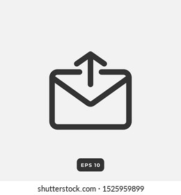 Email Icon in trendy flat style isolated on grey background. Email symbol for your web site design, logo, app, UI. Vector illustration, EPS10.