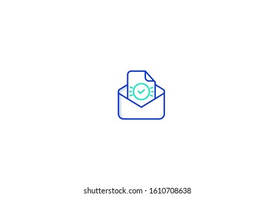 Email icon in trendy flat style isolated on white background vector illustration