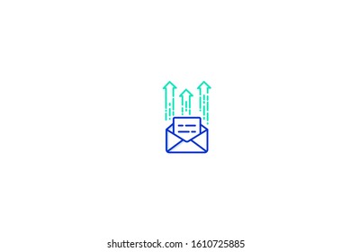 Email icon in trendy flat style isolated on white background vector illustration