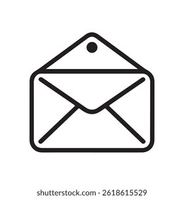 Email icon in trendy line art design. Email icon vector design.