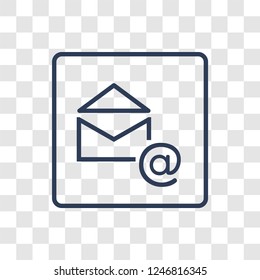 Email icon. Trendy linear Email logo concept on transparent background from Communication collection