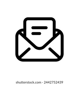 Email icon in trendy outline style isolated on white background. Email silhouette symbol for your website design, logo, app, UI. Vector illustration, EPS10.