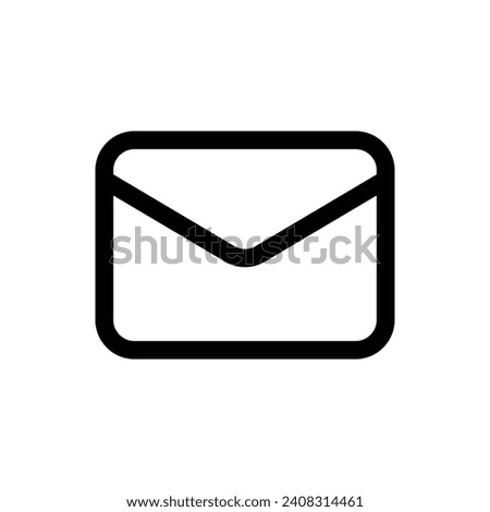 Email icon in trendy outline style isolated on white background. Email silhouette symbol for your website design, logo, app, UI. Vector illustration, EPS10.
