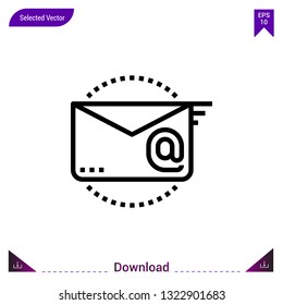 Email icon vector . Best modern, simple, isolated, application ,job-resume icons, logo, flat icon for website design or mobile applications, UI / UX design vector format.
