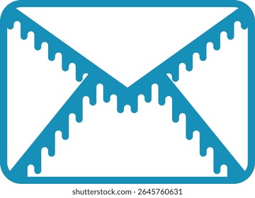 email icon, vector black and white envelope icon. Simple envelope icon image for print, web isolated on white background. Envelope icon for apps. Vector graphic envelope design element. Clipart