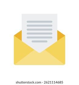 Email Icon Vector for Digital Messaging and Online Communication – Inbox illustration, contact symbol, mail technology design. Flat Icon