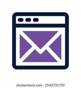 E-Mail-Symbol. Vektorsymbol mit zwei Tönen für Ihre Website, Ihr Handy, Ihre Präsentation und Ihr Logo-Design.