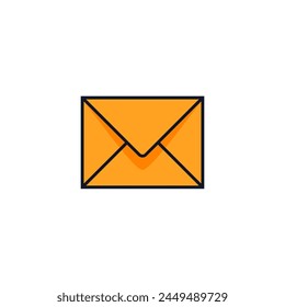 Email icon vector. Envelope illustration isolated on white background.