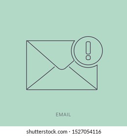 Email icon vector. Envelope mail icon vector. Mail icon.