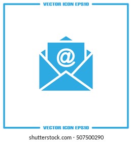 Email icon vector EPS 10, abstract sign email template flat design,  illustration modern isolated badge for website or app - stock info graphics