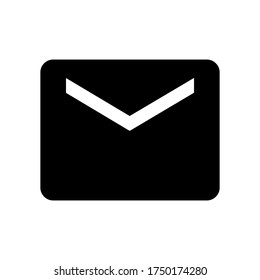 Email icon vector flat design isolated on white background.