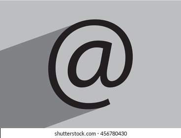 Email icon vector, flat design illustration, pictogram isolated on colorful background