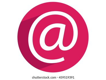 Email icon vector, flat design illustration, pictogram isolated on colorful background