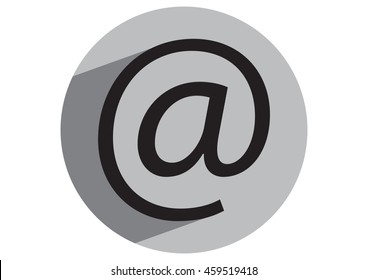 Email icon vector, flat design illustration, pictogram isolated on colorful background
