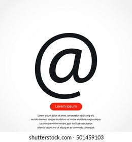 e-mail icon vector, flat design best vector icon