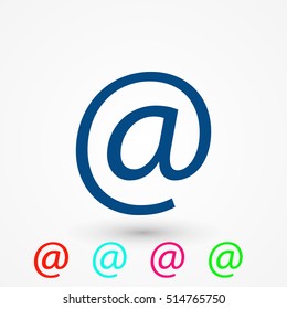 e-mail icon vector, flat design best vector icon