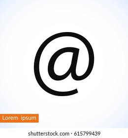 e-mail icon vector, flat design best vector icon