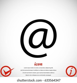e-mail icon vector, flat design best vector icon