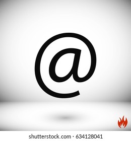 e-mail icon vector, flat design best vector icon