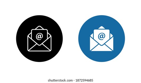 Email Icon Vector in Flat Style Isolated on White Background. Electronic Mail Symbol Illustration