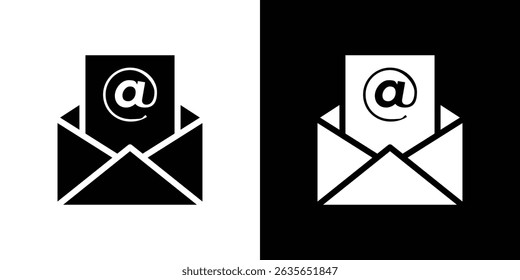 Email icon Vector in flat style. Collection silhouettes
