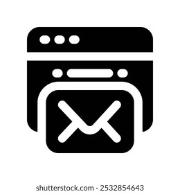 ícone de e-mail. ícone de glifos vetoriais para o seu design de site, celular, apresentação e logotipo.