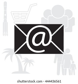 e-mail icon. Vector illustration 