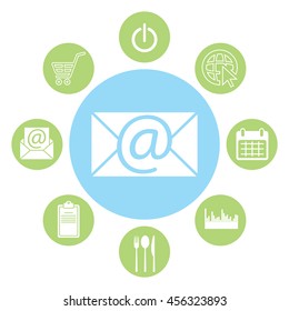 e-mail icon. Vector illustration 