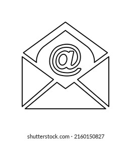 Icono de correo electrónico, abdomen de ilustración de vector