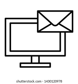 Email Icon, Vector Illustration, Business Outline