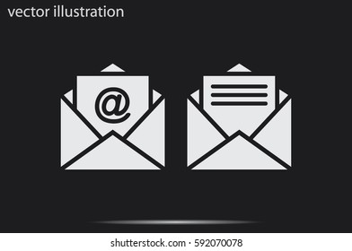 Email icon vector illustration eps10