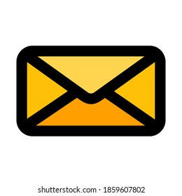 Email icon vector illustration in filled line style for any projects, use for website mobile app presentation