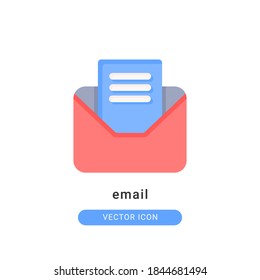 E-Mail-Symbol, Vektorgrafik. E-Mail-Icon flach Design.