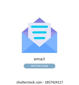 email icon vector illustration. email icon flat design.